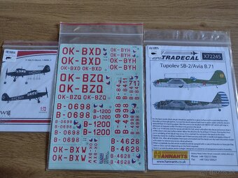 Plastikové modely 1:72 obtlačky - 17