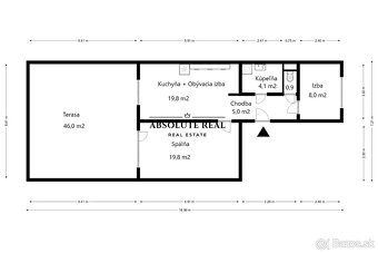 ABSOLUTE REAL /3i byt v Ružinove,Astrová ul.60m2,terasa 46m2 - 17