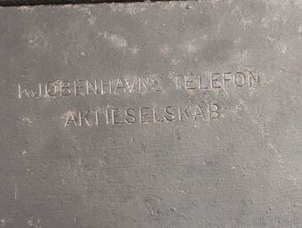 Starožitný dánský kovový telefon KTAS D08 - 17