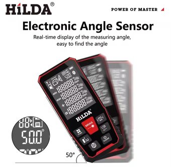 Super Smart BlueTooth Laserový Merač HOTO H-D50, HiLDA 120m - 17
