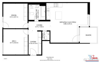 Moderný 3-izbový byt s predzáhradkou a terasou - 17