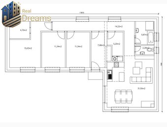 Novostavba 4-izbového rodinného domu v tichej lokalite v obc - 17