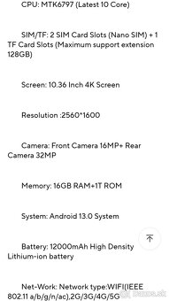 Predam tablet 10,36" celkom.novy modry - 17