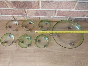 borské sklo, art deco, labute, zlatá zuzana - 17