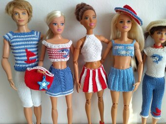 Veľryba slimák delfín tričko pre bábiku Ken barbie bermudy - 17