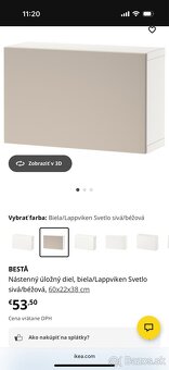 IKEA BESTÅ – rôzne skrinky a police (olivová/bledošedá) - 17