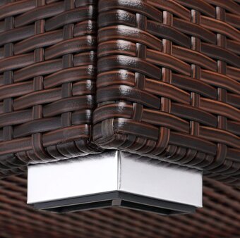 Záhradný ratanový úložný box 75x75x70cm čierny, sivý a hnedý - 17