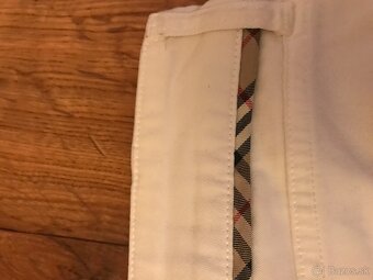 BURBERRY 100% originál white damske nohavice M/L - 17