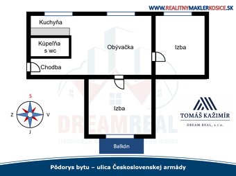 Nezariadený 3 izbový byt s balkónom, Staré mesto, Košice - 17