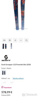 freeride lyze SCOTT Scrapper 182 cm a SALOMON Gun 188 cm - 17