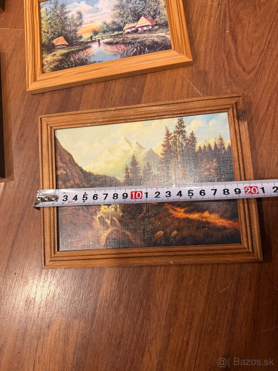 9 obrazov v drevených rámoch - 18