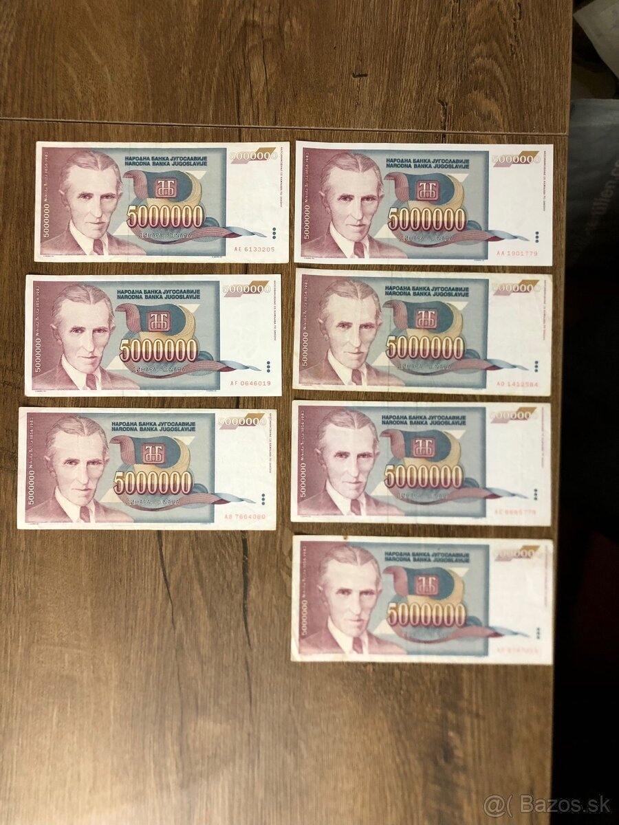 Bankovky JUHOSLAVIA 3 - 18