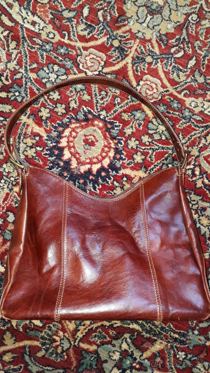 hnedá kožená kabelka sofie and jane - 18