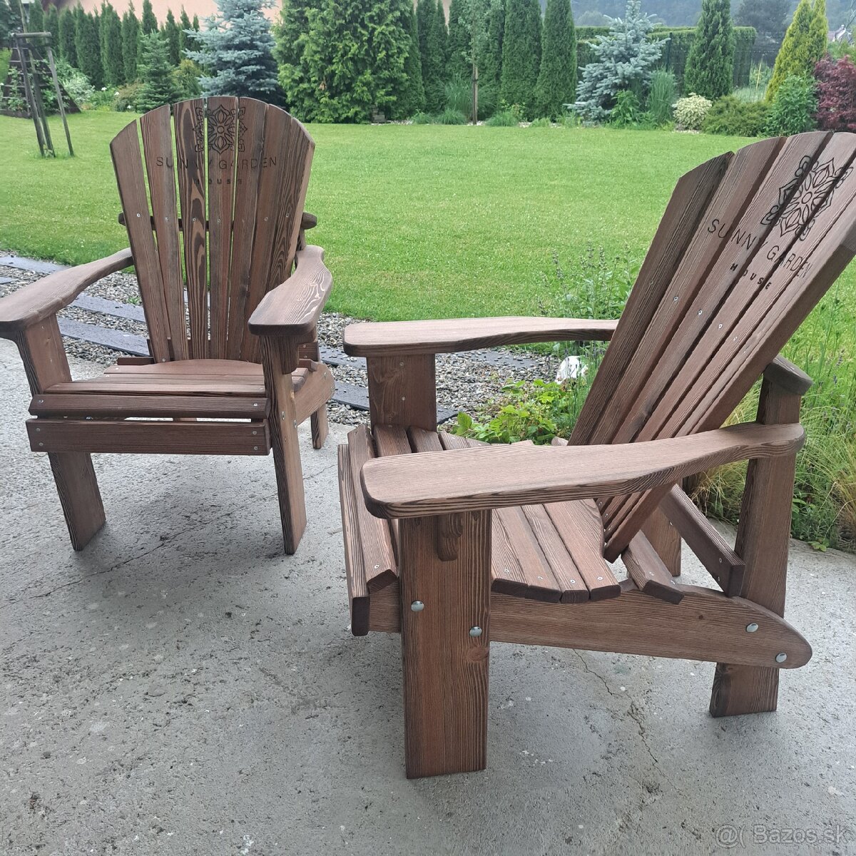 Záhradné sedenie, Lavicka,Adirondack,drevené kreslo z masívu - 18