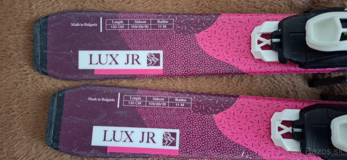 Dievčenské lyže, lyžiarky, palice a helma - 18