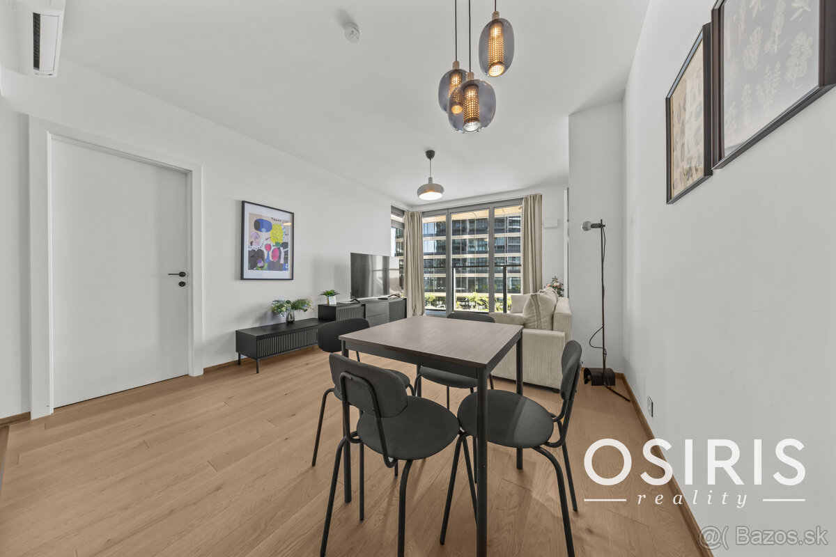 Klimatizovaný 2 izbový byt s terasou v Eurovea Tower, 1x par - 18