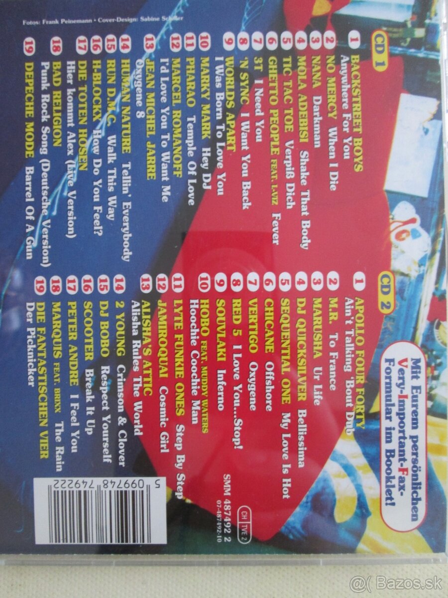 dance max 14,just the best 5,fetenhits 2001,trip to mars - 18