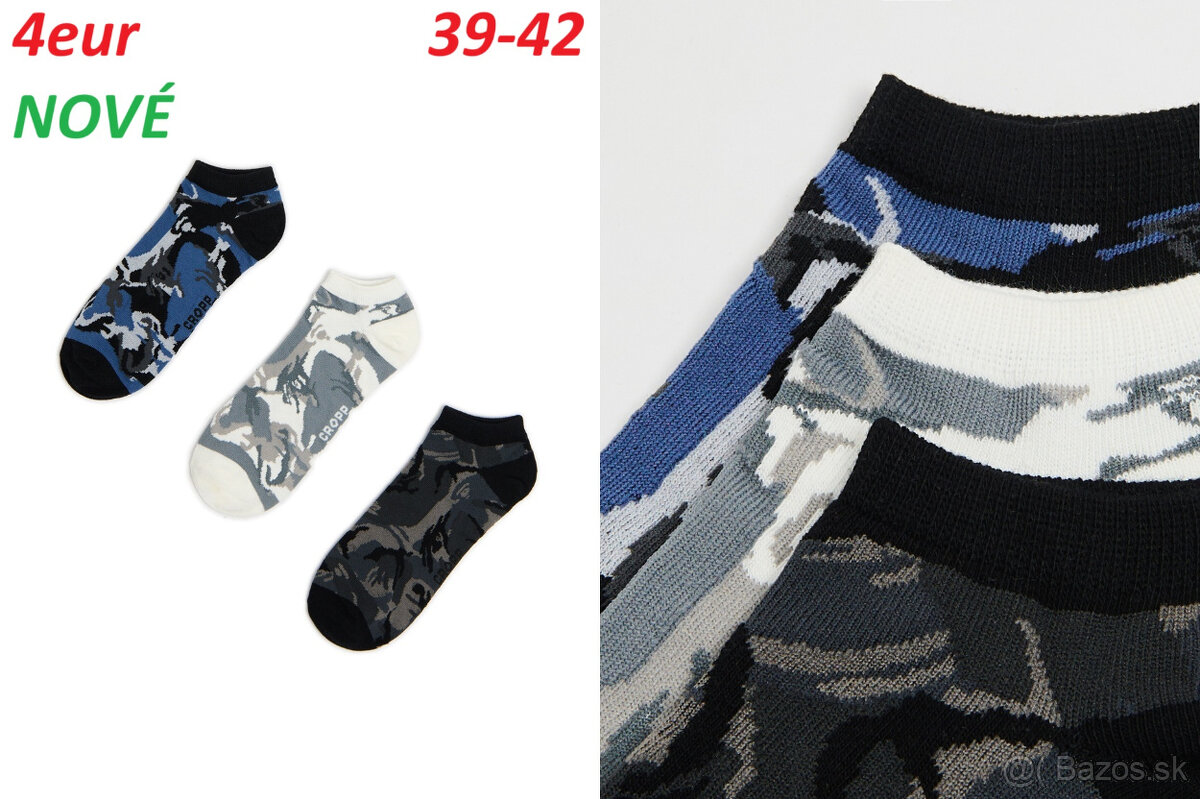 Ponožky - Bavlna, Bambus, Mercer, Členkové - 18