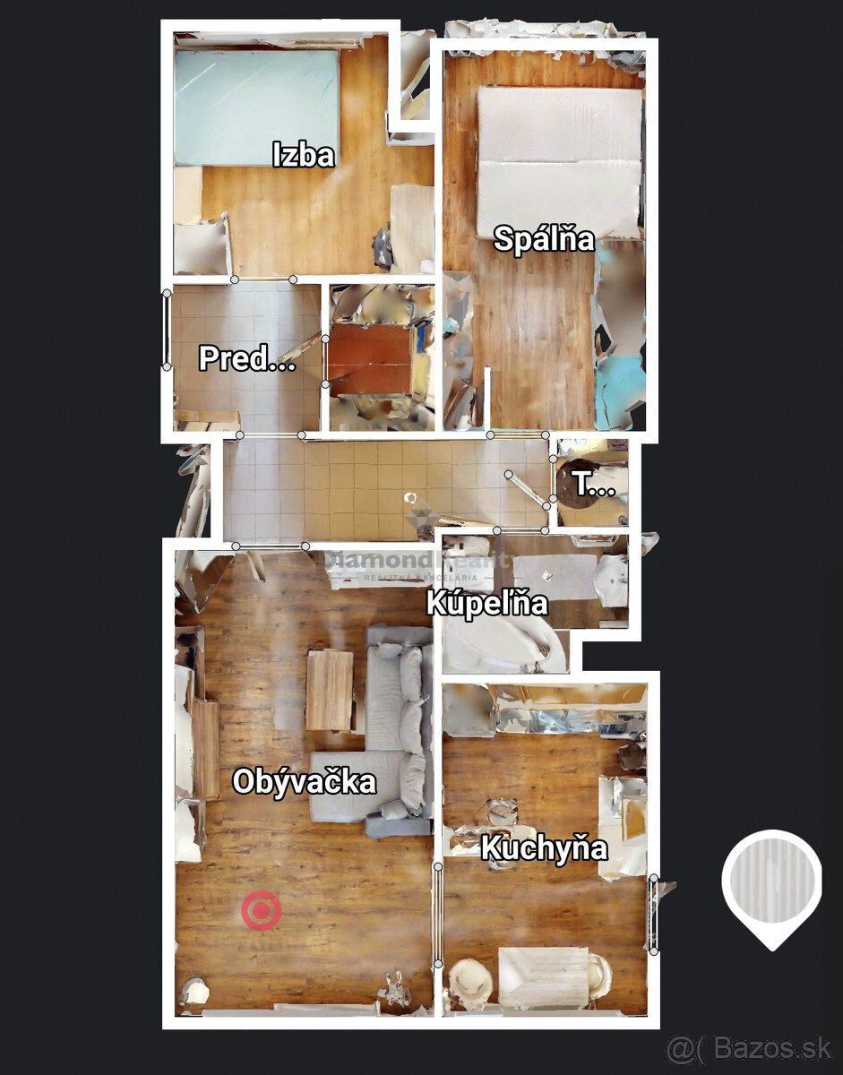 Na predaj 3 - izbový byt na Železníkoch, ulica Užhorodská, K - 18