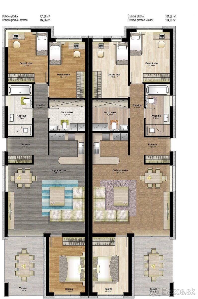 MODERNÝ DVOJDOM V POVODE- VEĽKÝ POZEMOK - 18