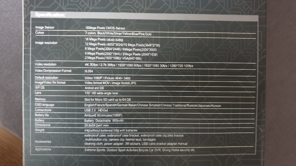 4K WiFi Action Camera / SPORTS - 18