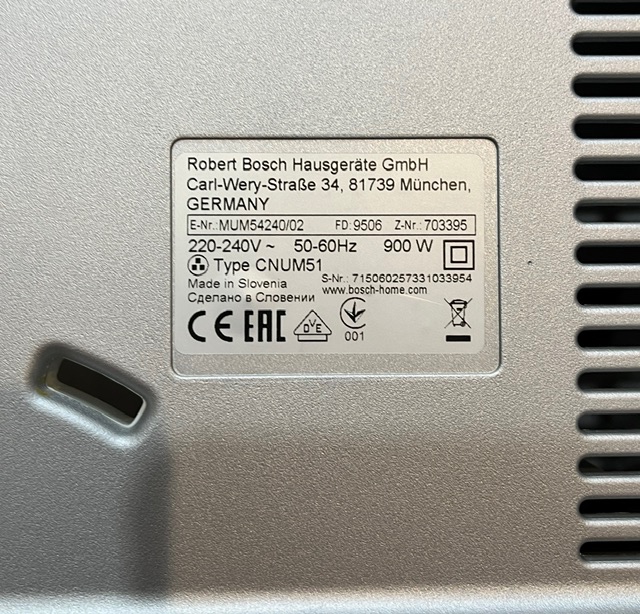 Bosch MUM 54240 900W kuchynský robot - 18