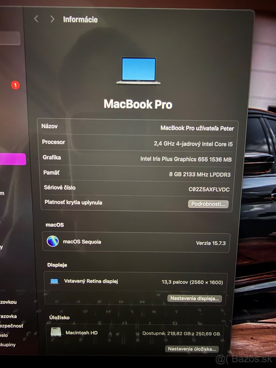 Predám Apple MacBook Pro 13” Space Gray + Magic Mouse 2 – TO - 18