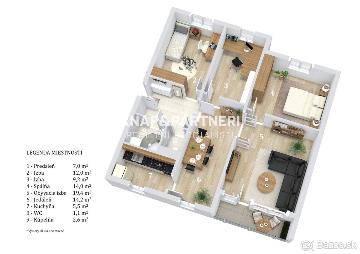 Priestranný 4-izbový byt v tichej lokalite plnej zelene - 18