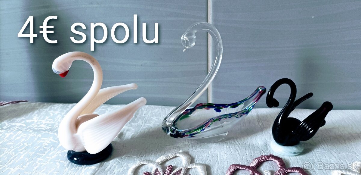 Retro sklo - modré, ružové - 18