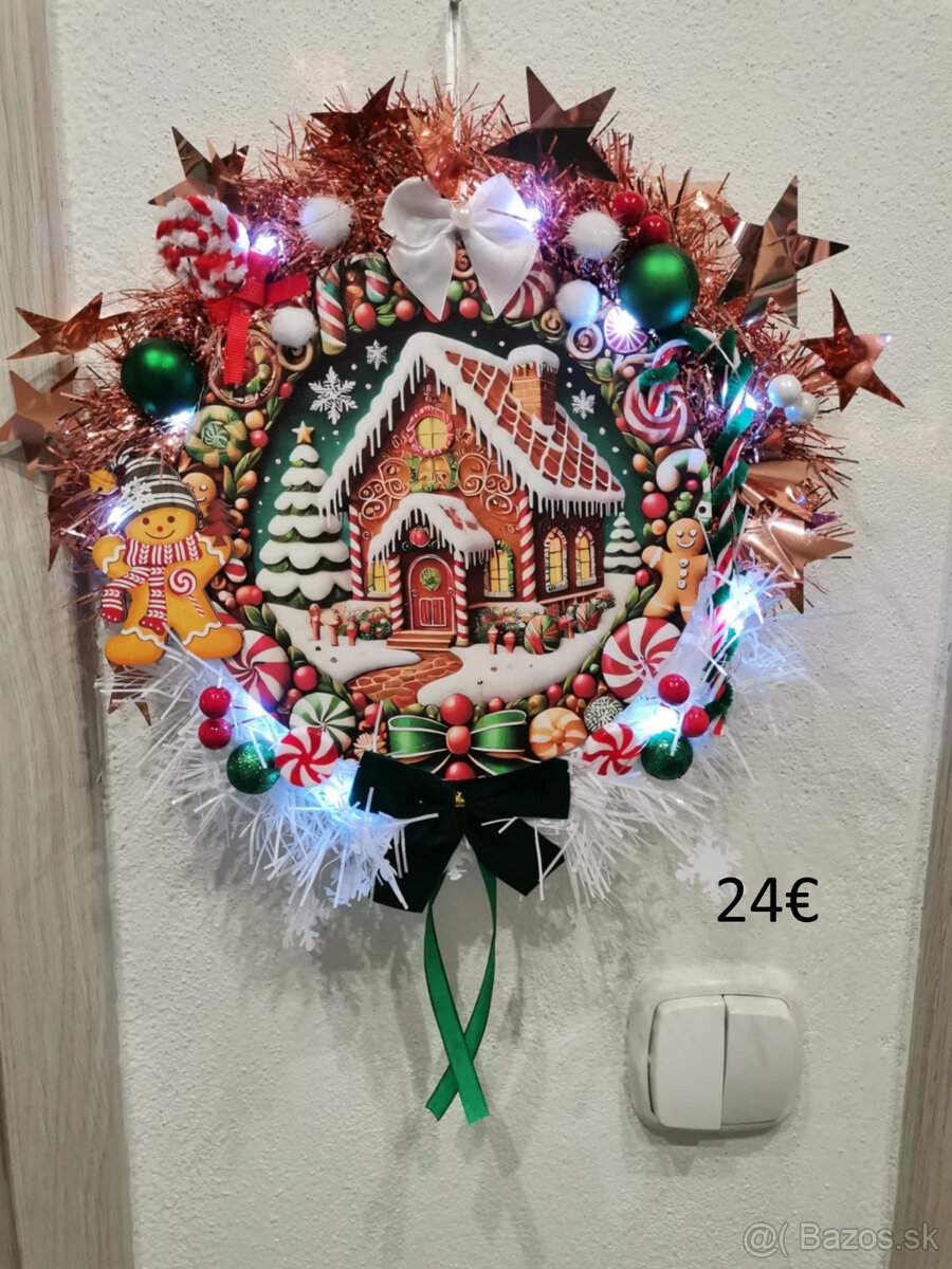 Perníčkové Vianoce ,obliečky ,vence na dvere NOVE - 18