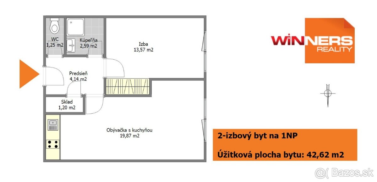 2-izb. byt 42,62 m2, Apartmánový dom Kamzík, Donovaly - 18