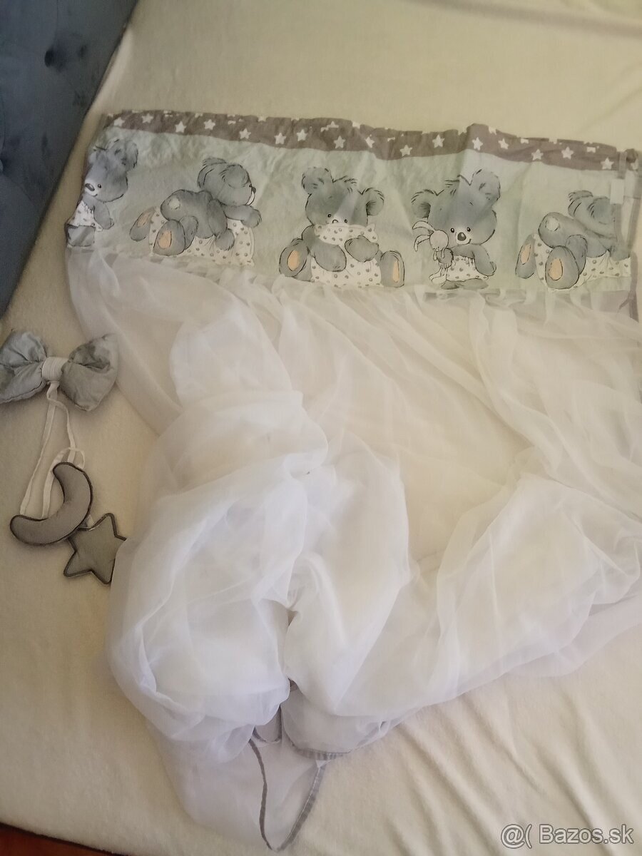 Predám detskú postieľku+ 2x matrac, plachty, mantinel... - 18