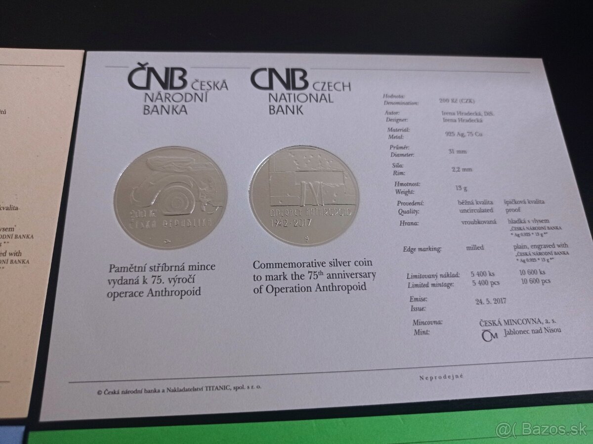 Strieborné mince 200 korún Česká Republika PROOF - 18