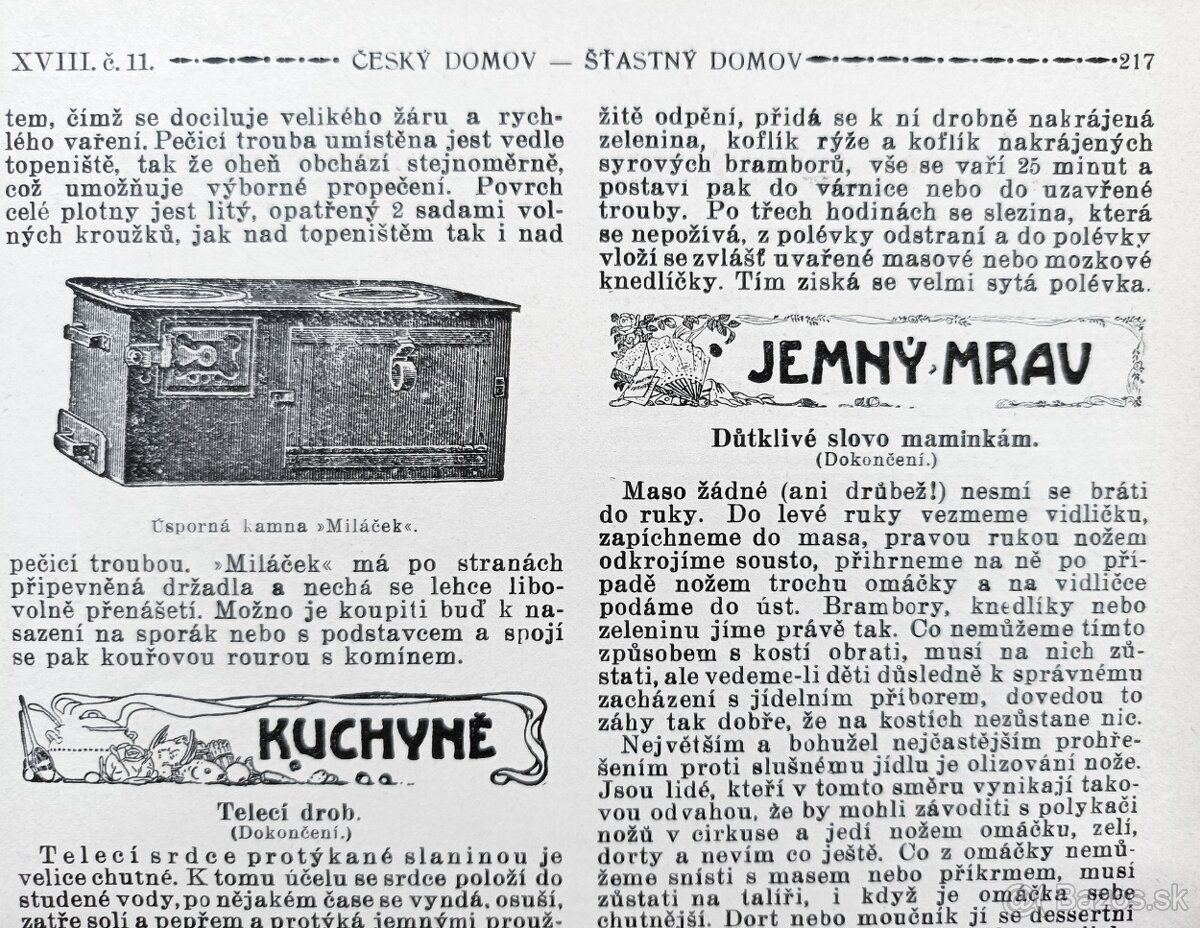 Časopisy Šťastný domov, dva kompletní ročníky 1923 a 1924 - 18