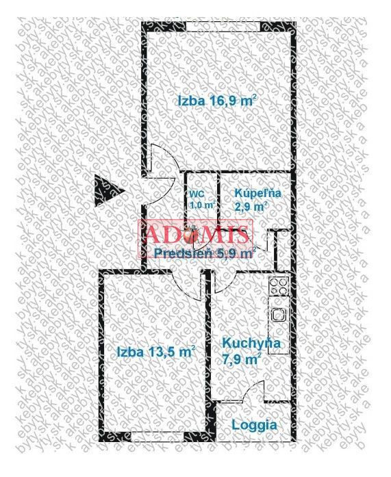 ADOMIS - predaj 2izbový byt, Bauerova ulica, KVP, Košice II - 18