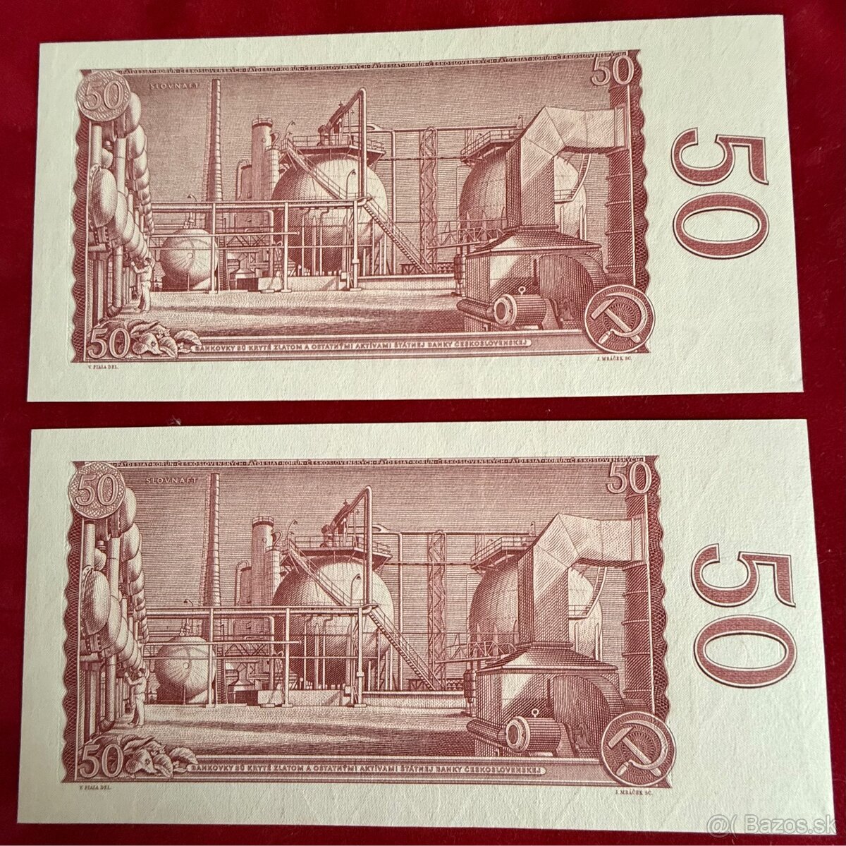 Československé bankovky UNC postupky čísla za sebou - 18