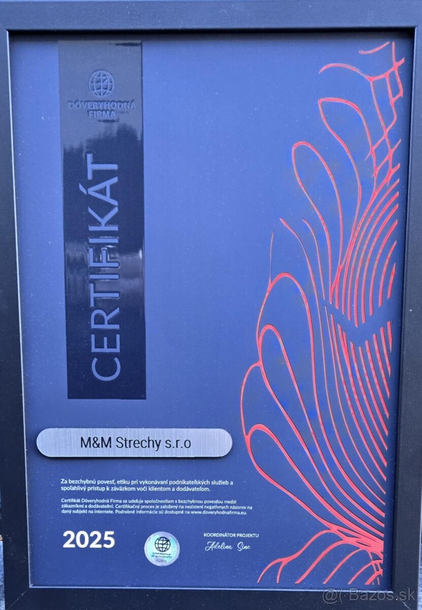 M&M strechy s.r.o. – prijímame nové zákazky na rok 2026 - 18