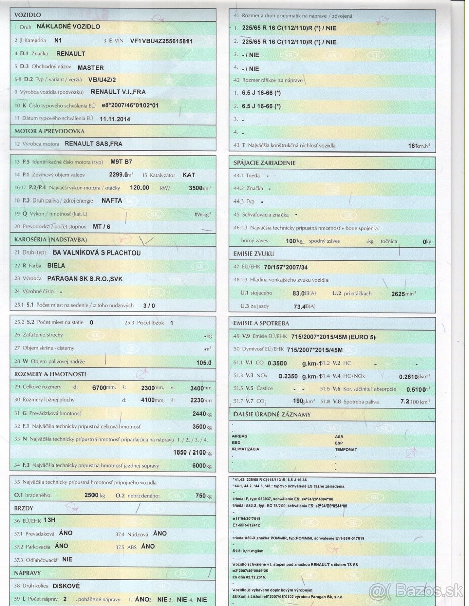 Renault MASTER 2,3 Valník Plachta +Spacia nadstavba - 18