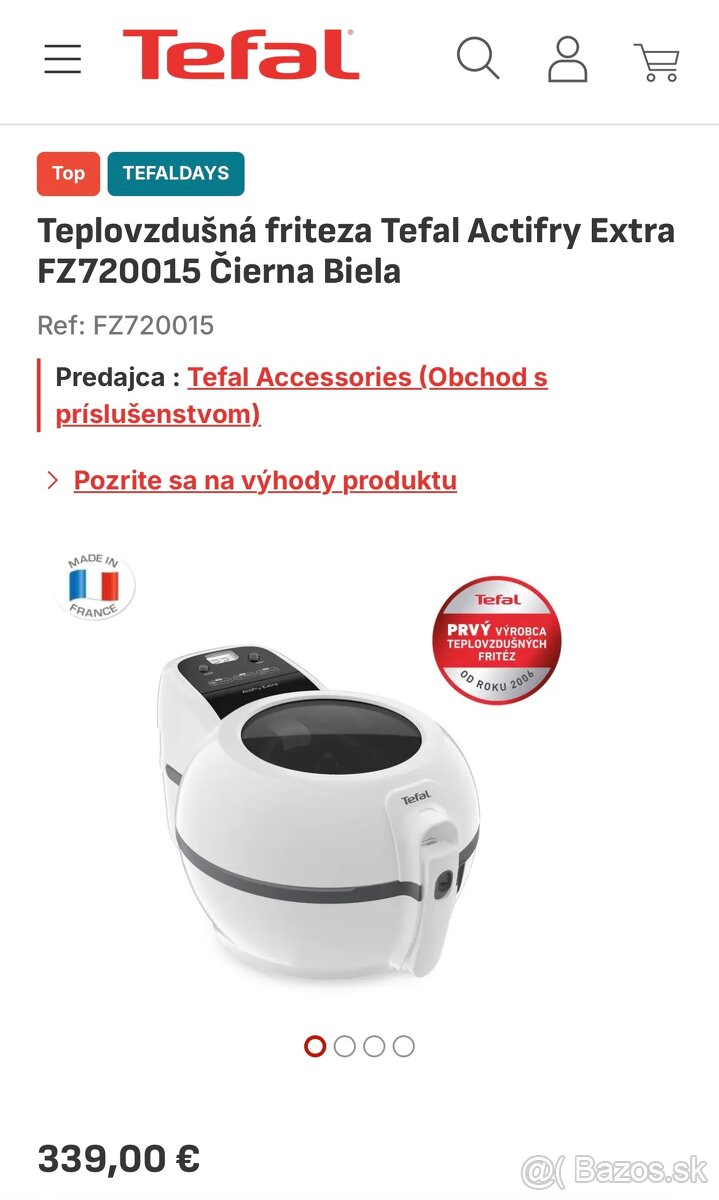 Tefal Actifry Extra FZ720015 teplovzdušná fritéza - 18