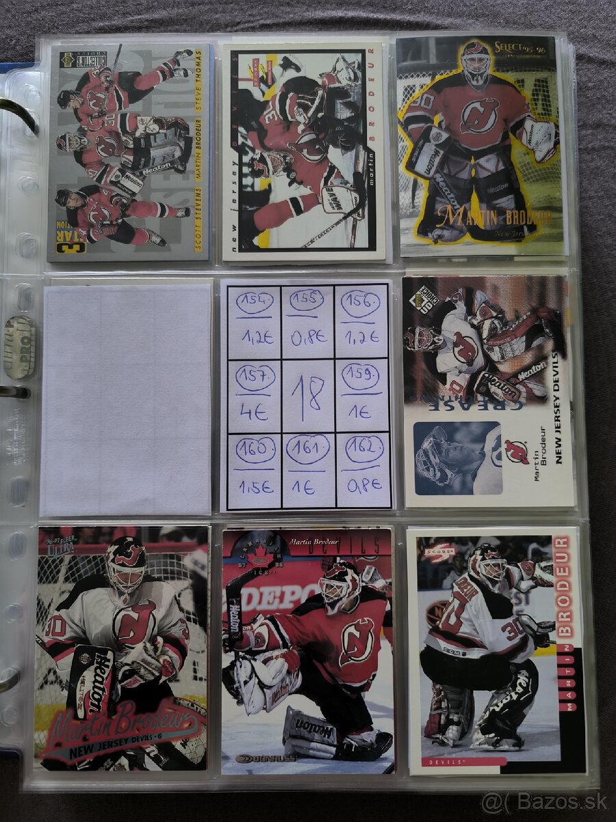 Hokejové kartičky - Martin Brodeur 1 - 18