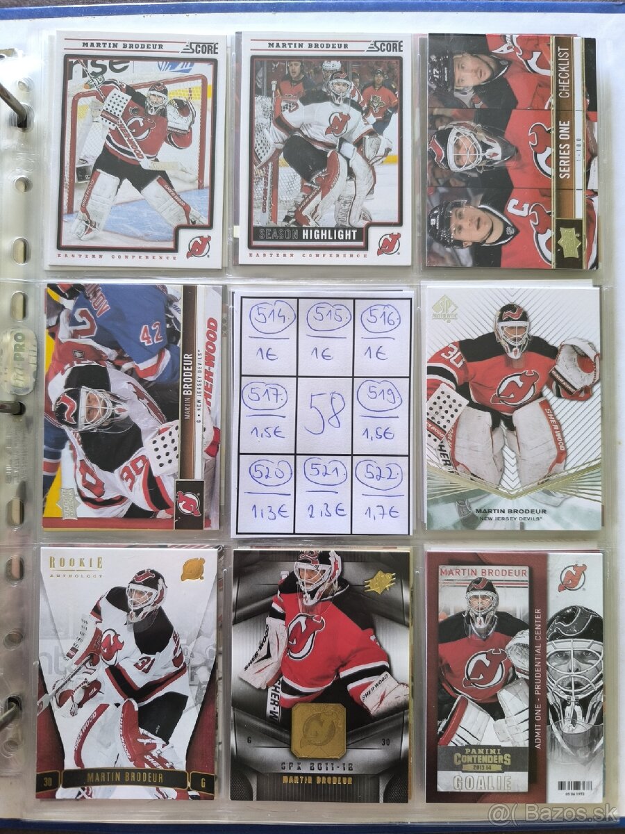Hokejové kartičky - Martin Brodeur 3 - 18