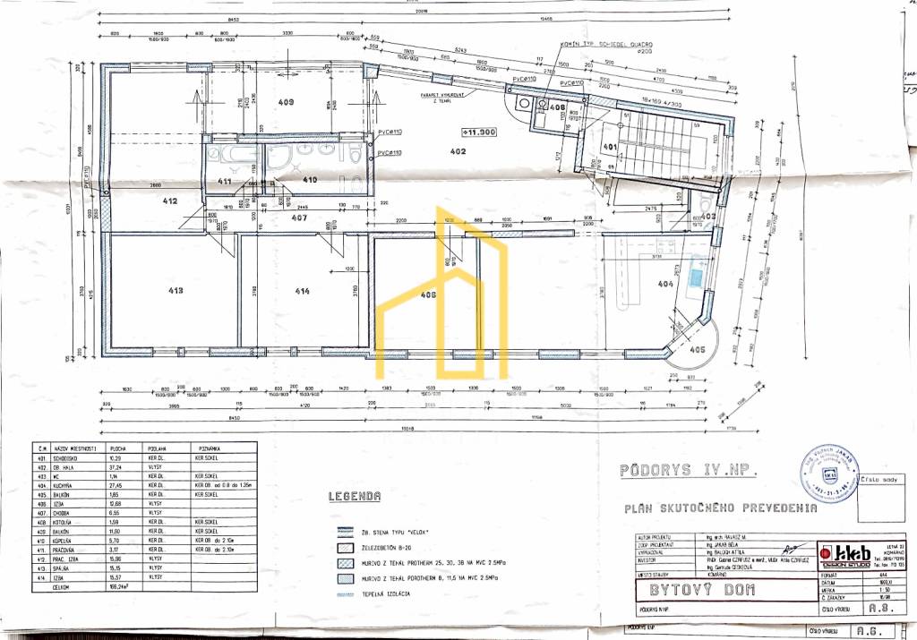 Predaj priestranného 5-izbového bytu v centre Komárna – Pető - 18