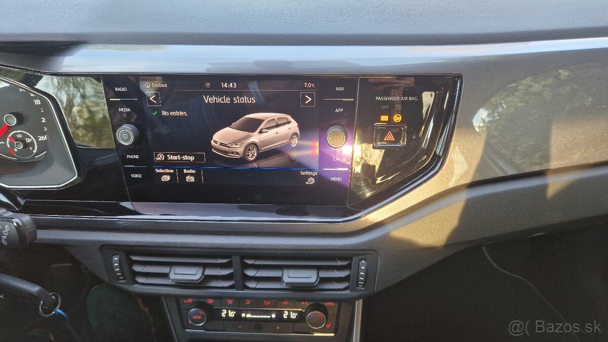 VW Polo VI 6, 2018, 1.0 TSI 70 kW, biela, benzín, Highline - 18