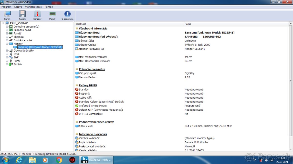Predám 15,6" displeje do notebookov. - 18