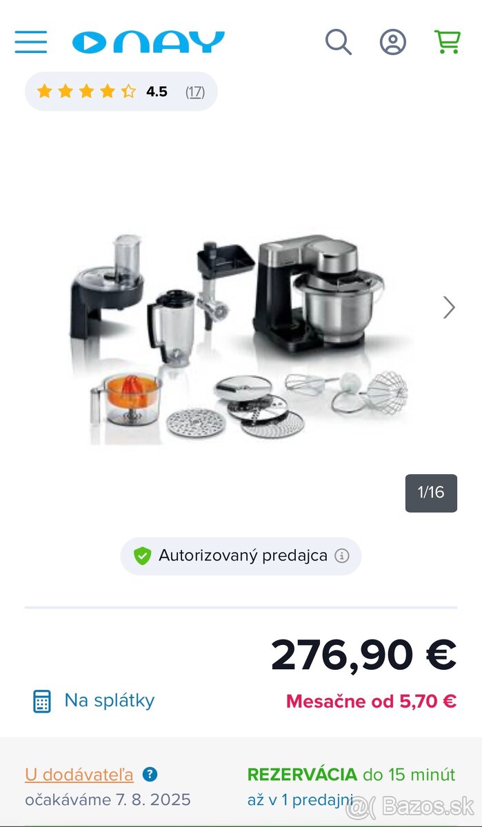 Bosch MUM Serie 2 MUMS2VM00 900W kuchynský robot - 18