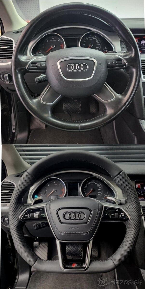 Krásny AUDI sportovy volant kozeny zrezany perforovany - 18