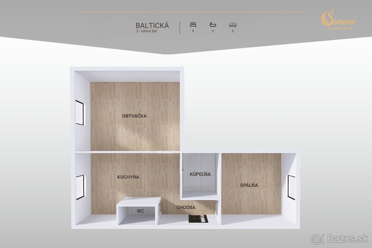 Moderný 2 izb. BYT po rekonštrukcií, KE - Nad jazerom - 18