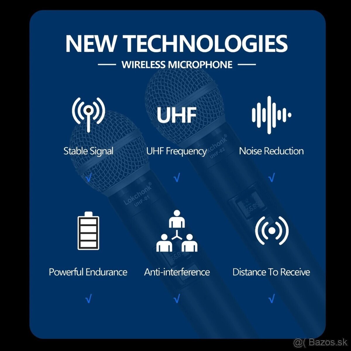 Digitálny mikrofón bezdrôtový + komplet : nový a zabalený - 18