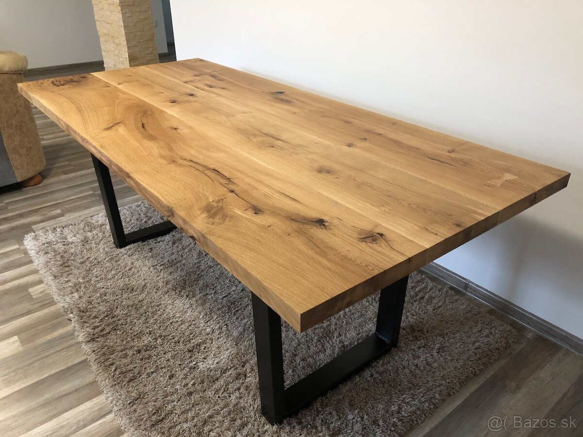 Masívny dubový stôl - Jedálenský - 18