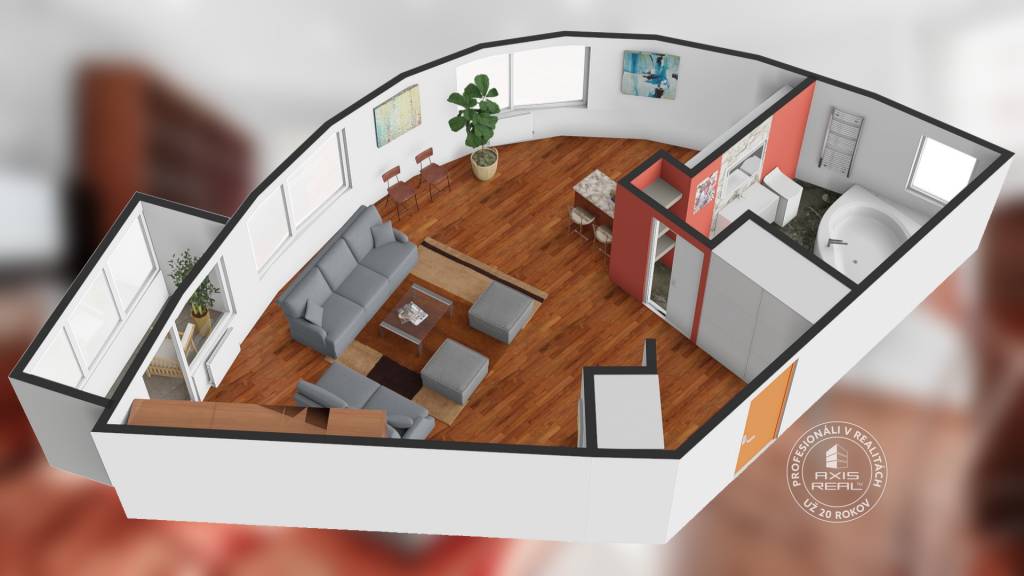 AXIS REAL | Slnečný 1-izb. byt, LODŽIA, BA IV Karlova Ves, M - 18